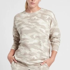 Athleta Camo Studio To Street Pullover Crewneck